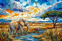 Noble Nomads Stained Glass 1000 Piece Jigsaw Puzzle | Trippy Puzzle Co