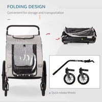 2-In-1 Pet Bike Trailer Stroller - BIG FRENCHIES