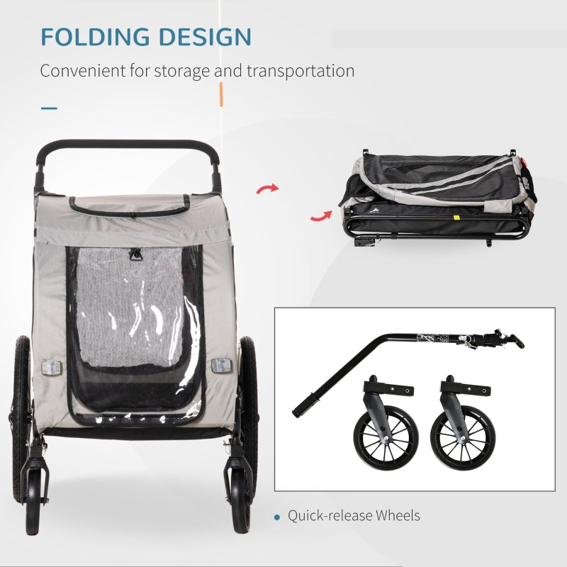 2-In-1 Pet Bike Trailer Stroller - BIG FRENCHIES