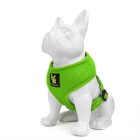 EcoBark Lime Green Dog Harness - Over-the-Head Soft Mesh Dog Vest Halter for Small to Medium Dogs and Puppies - BIG FRENCHIES