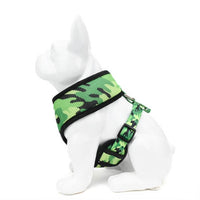 EcoBark Camo Dog Harness - Over-the-Head Dog Vest Halter for Small to Medium Dogs and Puppies - BIG FRENCHIES