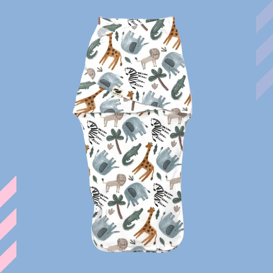 Snugababe Swaddle™ Sleep Pod - Safari Animals - BIG FRENCHIES