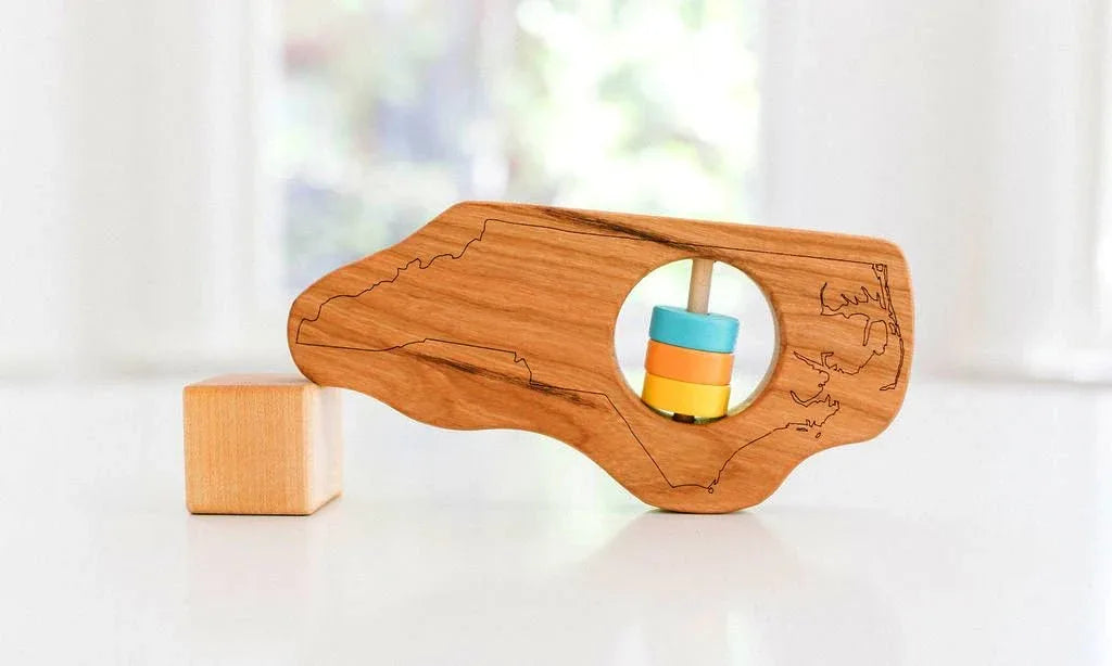 North Carolina State Wooden Baby Rattle™ - BIG FRENCHIES