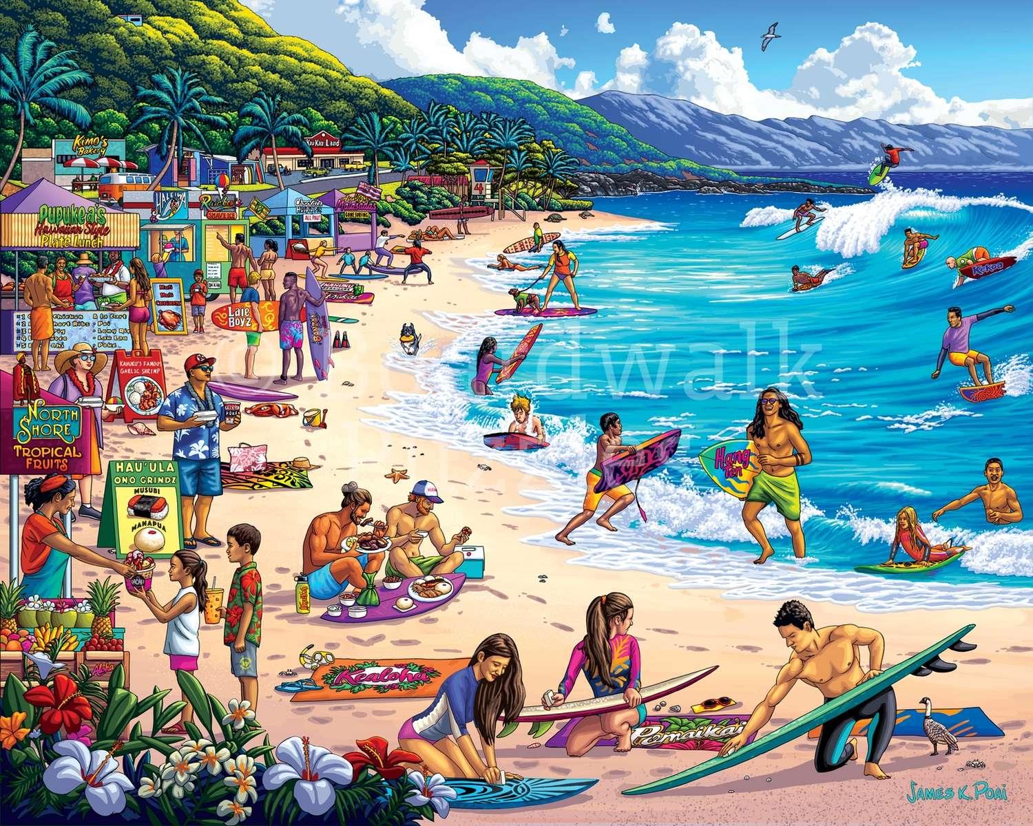 North Shore, Hawaii 500 Piece Jigsaw Puzzle by Boardwalk Puzzle Company - BIG FRENCHIES