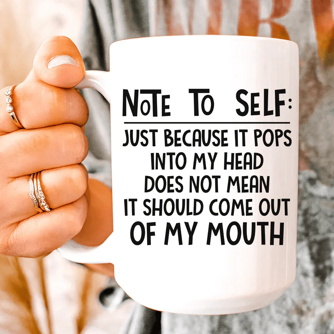 Note To Self Ceramic Mug 15 oz - BIG FRENCHIES