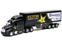 Peterbilt 387 Semi-Truck Black "Rockstar Energy Drink - Husqvarna Factory Racing" 1/32 Diecast Model by New Ray
