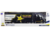 Peterbilt 387 Semi-Truck Black "Rockstar Energy Drink - Husqvarna Factory Racing" 1/32 Diecast Model by New Ray
