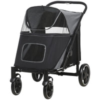 One-Click Foldable Stroller for Large Medium Small Dogs, Pet, Cats with Storage - BIG FRENCHIES