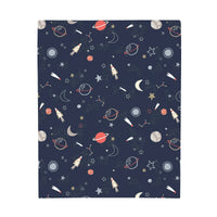 NoJo Super Soft Navy Cosmic Solar System Nursery Crib Fitted Sheet - BIG FRENCHIES