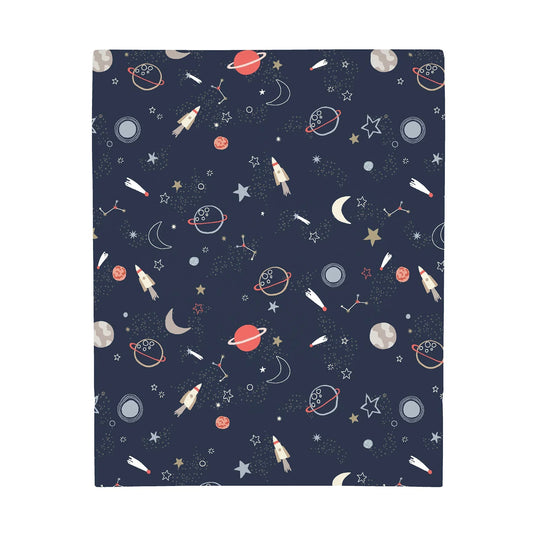 NoJo Super Soft Navy Cosmic Solar System Nursery Crib Fitted Sheet - BIG FRENCHIES