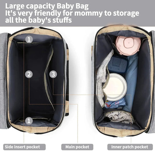 Baby Diaper Bag - Foldable Baby Bed - # BAGEG11610003 - BIG FRENCHIES
