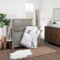 Elephant Tribe Grey and White 100% Cotton Photo Op Fitted Crib Sheet - BIG FRENCHIES