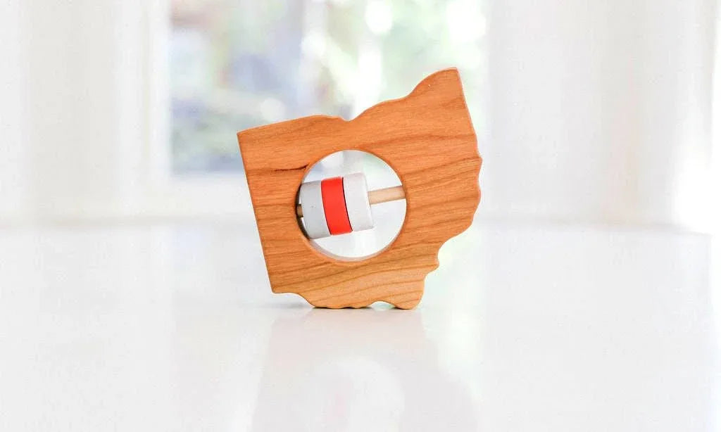 Ohio State Wooden Baby Rattle™ - BIG FRENCHIES