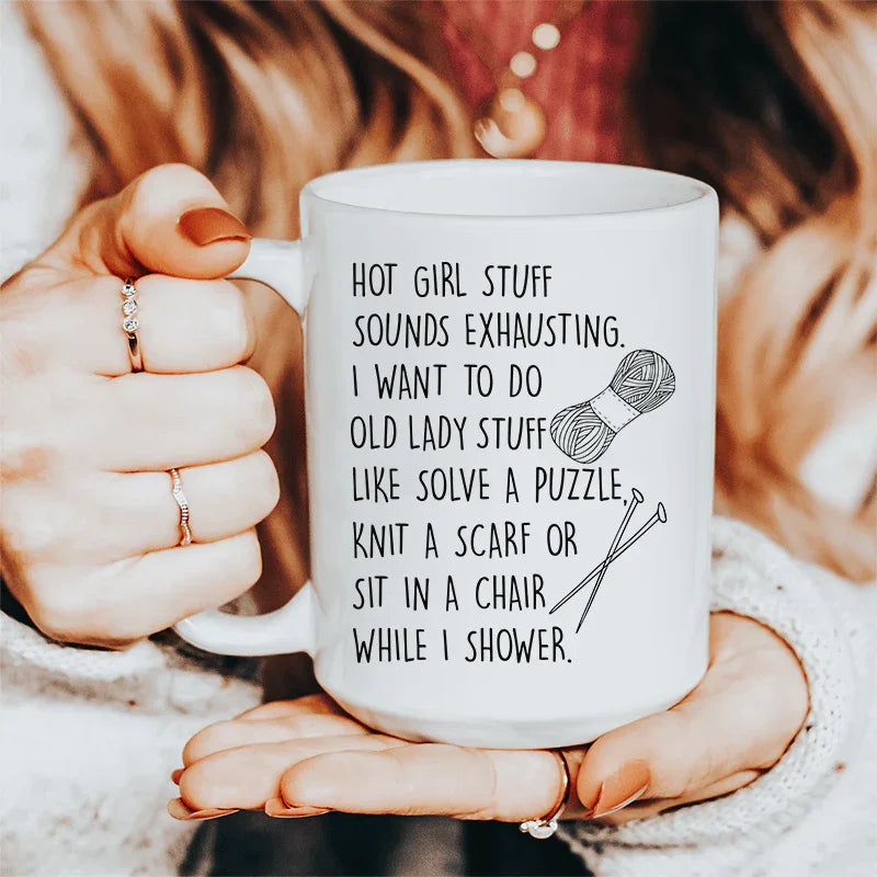 Old Lady Stuff Ceramic Mug 15 oz - BIG FRENCHIES