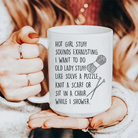 Old Lady Stuff Ceramic Mug 15 oz - BIG FRENCHIES