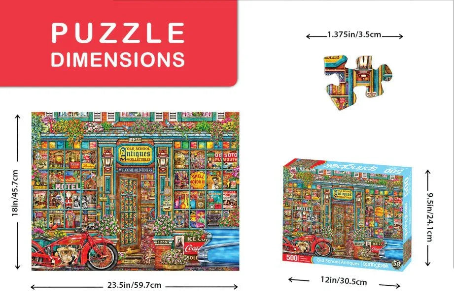 Old School Antiques 500 Piece Jigsaw Puzzle by Springbok Puzzles - BIG FRENCHIES