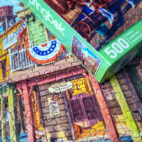Old Western Town 500 Piece Jigsaw Puzzle by Springbok Puzzles - BIG FRENCHIES