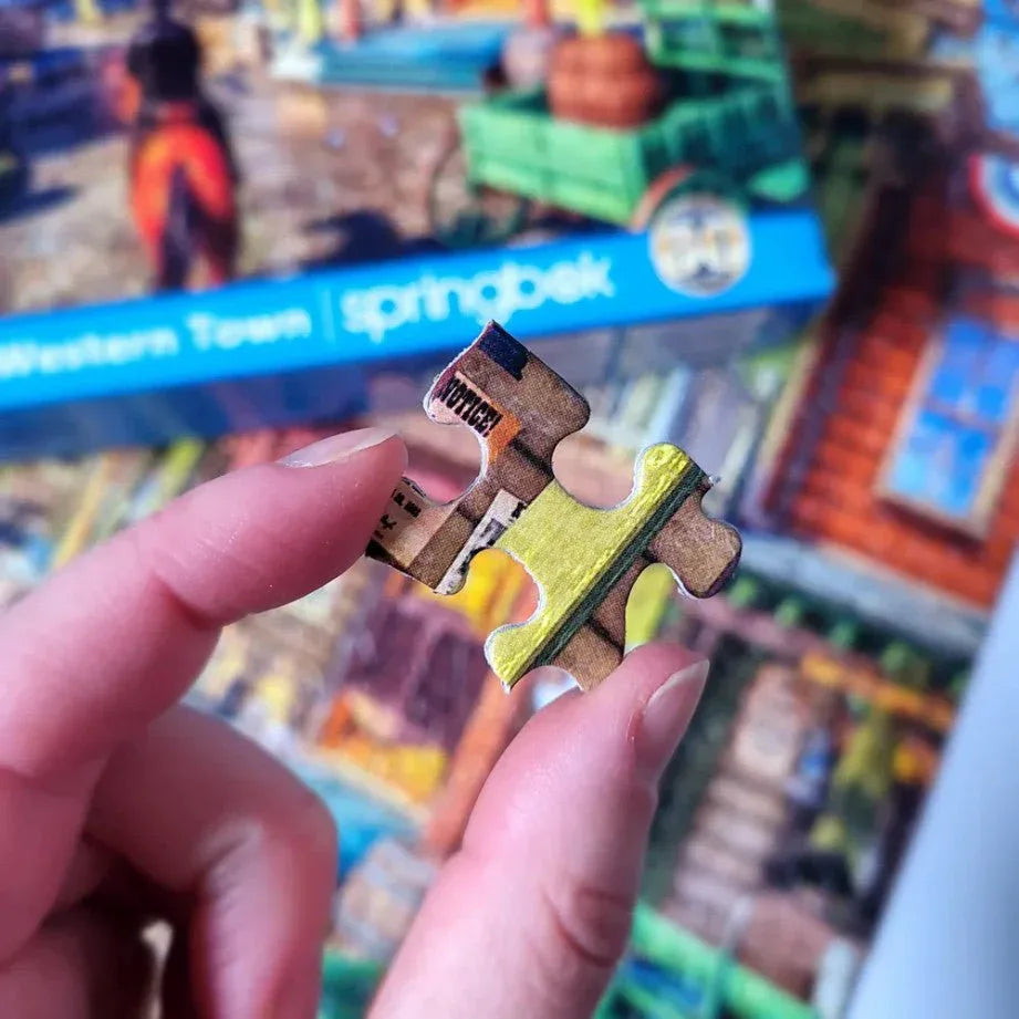 Old Western Town 500 Piece Jigsaw Puzzle by Springbok Puzzles - BIG FRENCHIES