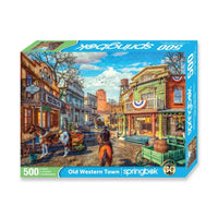 Old Western Town 500 Piece Jigsaw Puzzle by Springbok Puzzles - BIG FRENCHIES