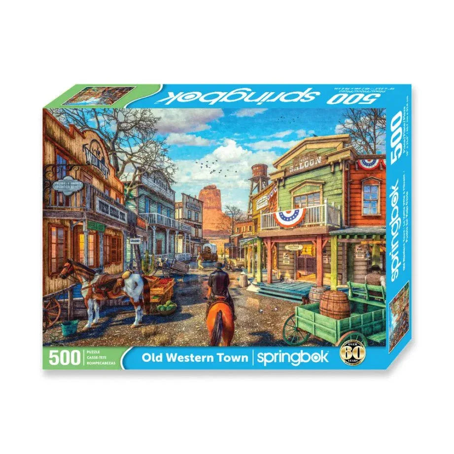 Old Western Town 500 Piece Jigsaw Puzzle by Springbok Puzzles - BIG FRENCHIES