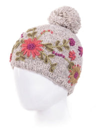 Olivia Wool Knit Embroidered Hat - BIG FRENCHIES