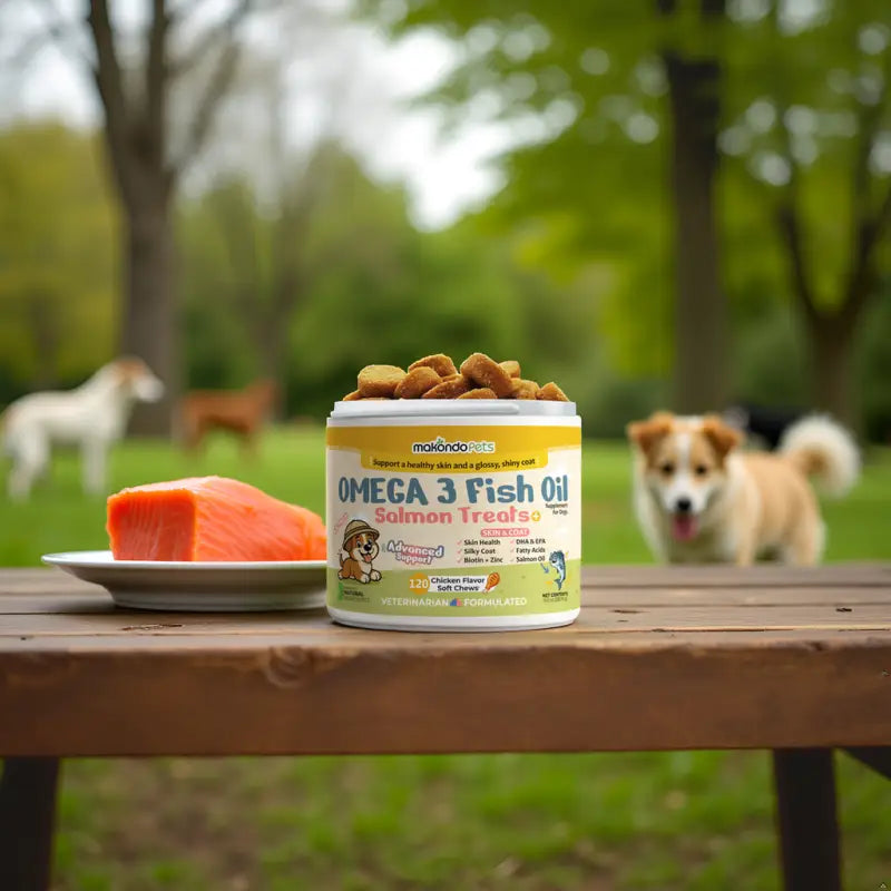 Omega 3 for Dogs - Salmon Oil - 120 Soft Chews - BIG FRENCHIES