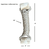hemp rope + coffee wood toy
