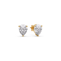 Three-Prong Pear Diamond Solitaire Stud Earrings (1.00ct - 10.00ct)