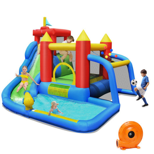 Inflatable Bounce House Splash Pool with Water Climb Slide Blower included - BIG FRENCHIES