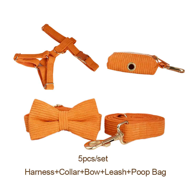 Personalized Orange Corduroy Classic Set
