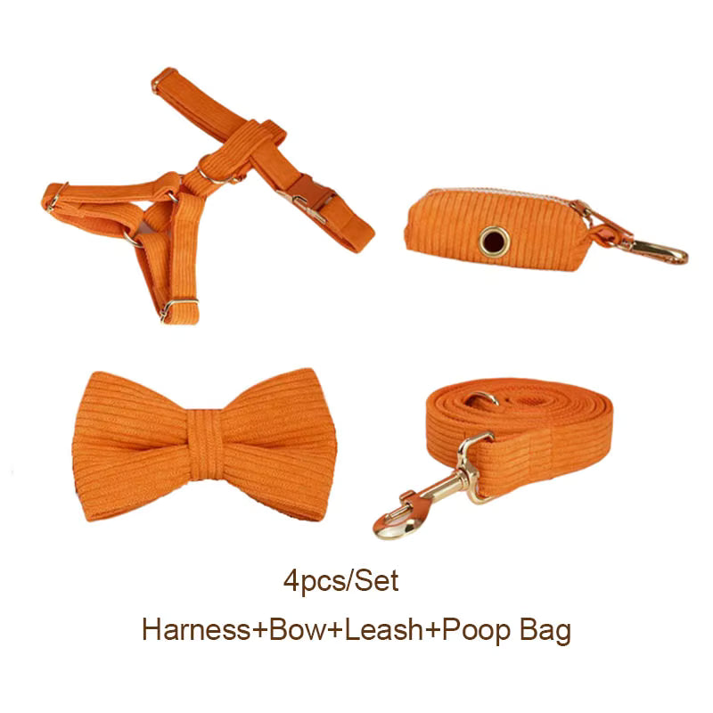 Personalized Orange Corduroy Classic Set