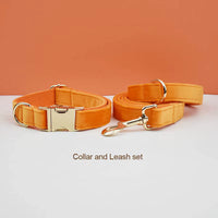 Personalized Orange Velvet Classic Set