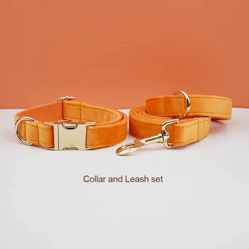 Personalized Orange Velvet Classic Set