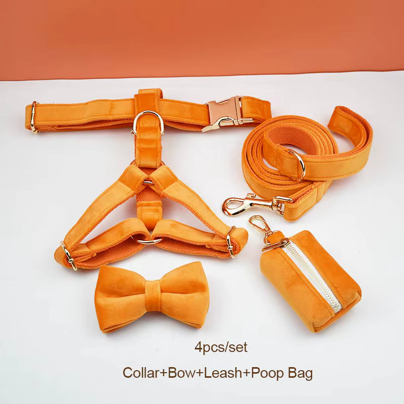 Personalized Orange Velvet Classic Set
