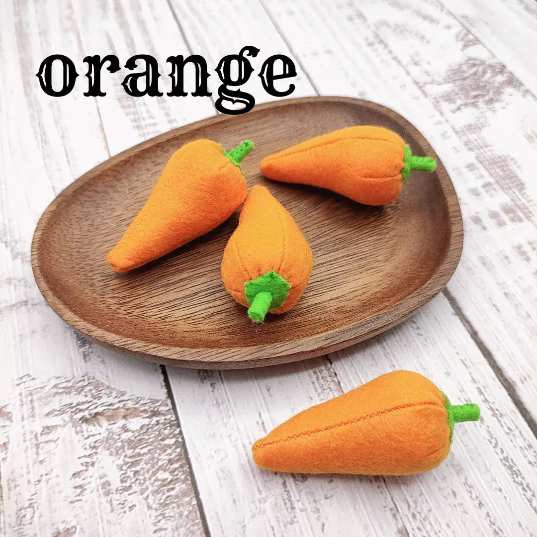 Mini sweet pepper felt play food vegetable - BIG FRENCHIES