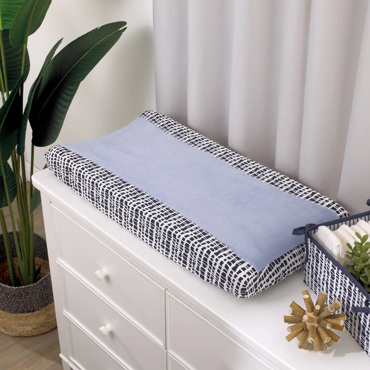 Seas The Day Navy and Blue Super Soft Changing Pad Cover - BIG FRENCHIES