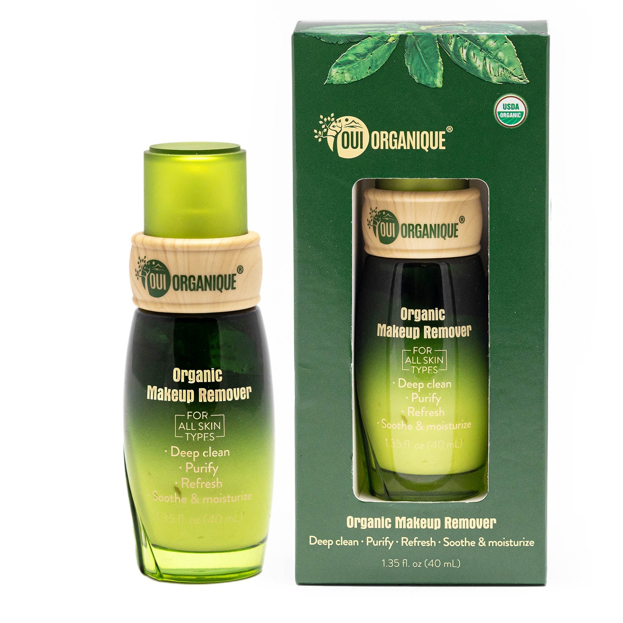 Certified Organic Double action makeup remover Detoxifies the skin Alcohol free - BIG FRENCHIES