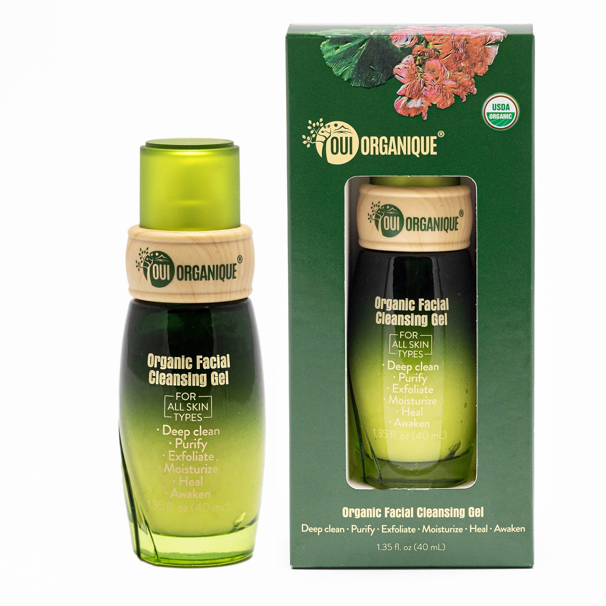 Certified Organic Facial Cleansing Gel with Geranium Oil for all skin types | sensitive skin double cleansing methods - BIG FRENCHIES