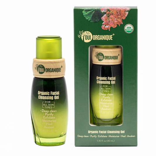 Certified Organic Facial Cleansing Gel with Geranium Oil for all skin types | sensitive skin double cleansing methods - BIG FRENCHIES