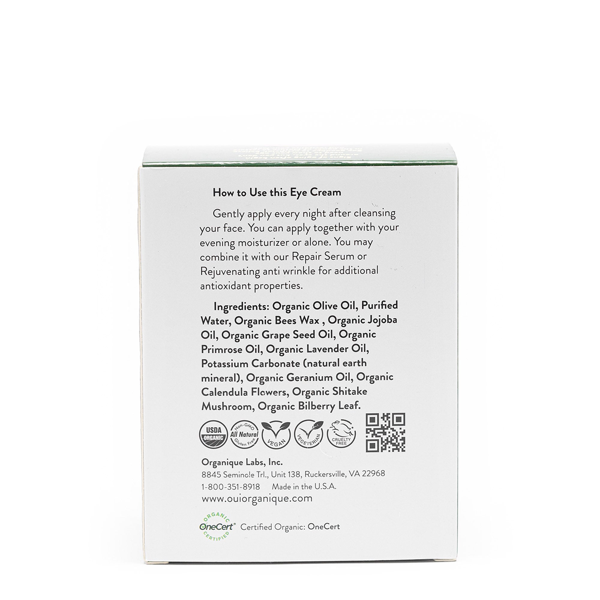 OUI ORGANIQUE Rejuvenating Eye Cream Dark circle fine line solution - BIG FRENCHIES