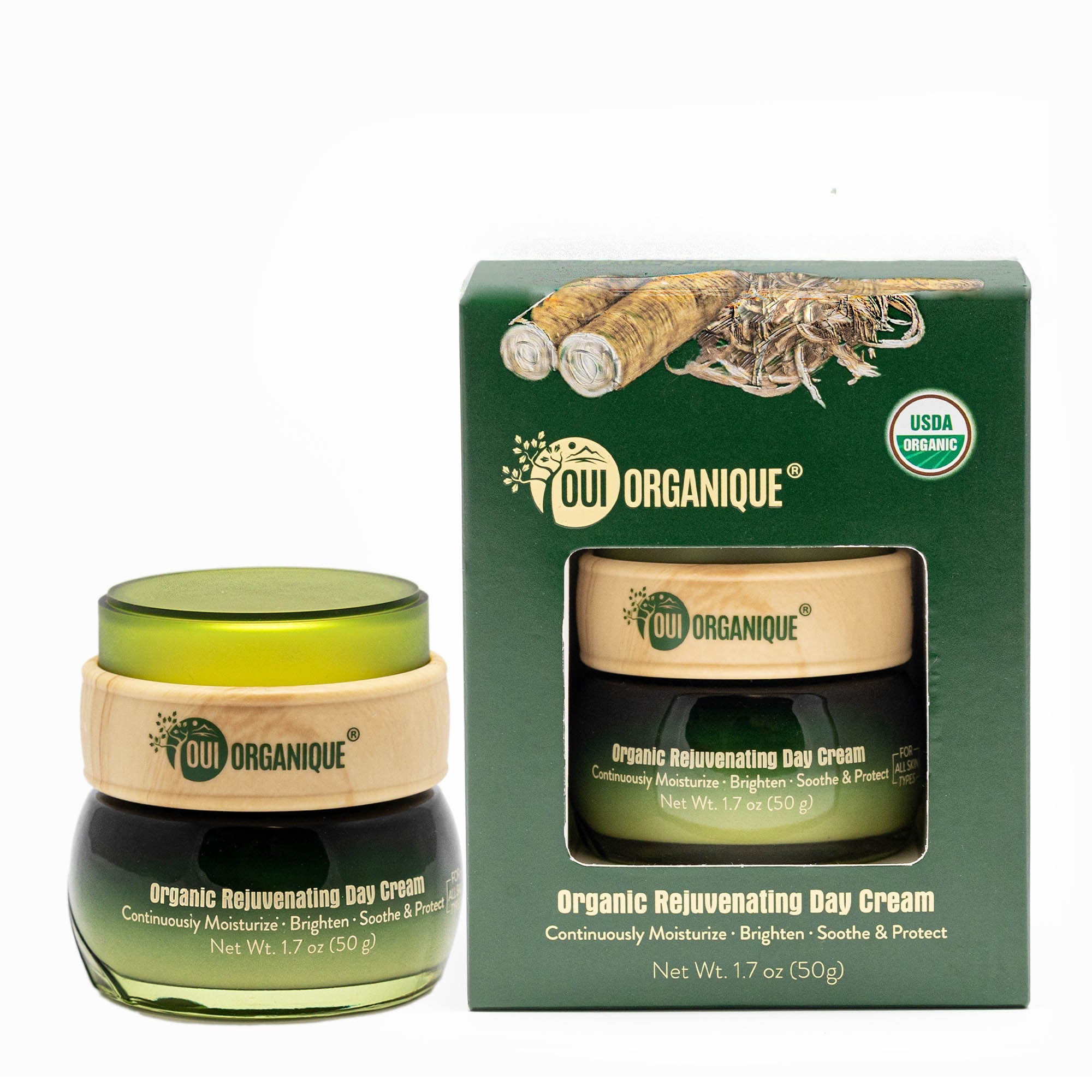 Certified Organic Rejuvenating Day Cream burdock Root|Detoxify |Brighten| - BIG FRENCHIES