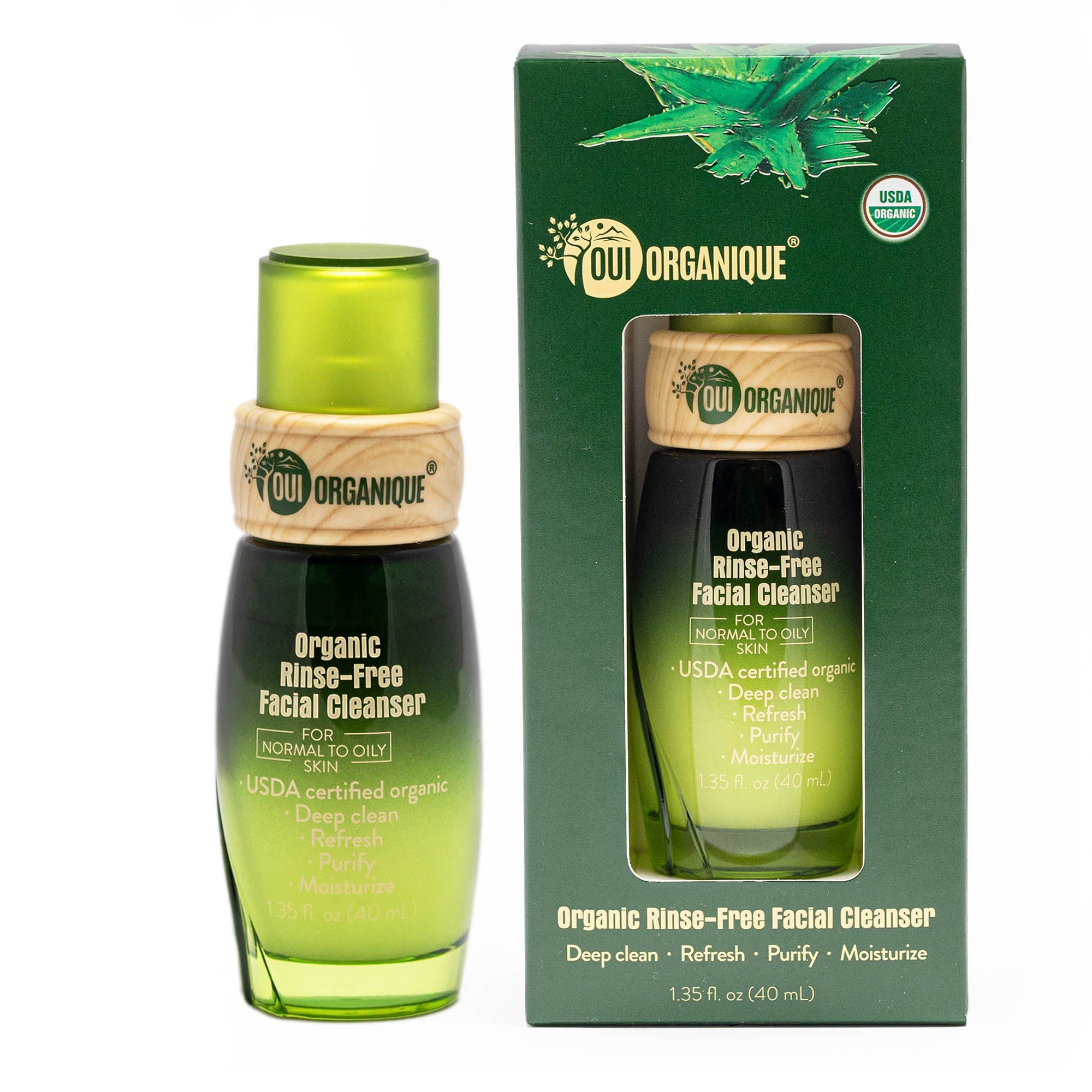 Certified Organic Rinse Free Facial Cleanser|Aloe vera All -in-1 Skin freshener All skin Types even Sensitive/Baby's wipe - BIG FRENCHIES