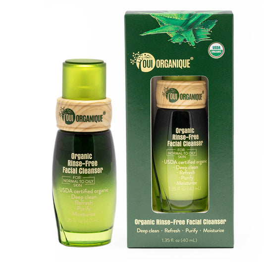 Certified Organic Rinse Free Facial Cleanser|Aloe vera All -in-1 Skin freshener All skin Types even Sensitive/Baby's wipe - BIG FRENCHIES