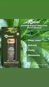 Certified Organic Rinse Free Facial Cleanser|Aloe vera All -in-1 Skin freshener All skin Types even Sensitive/Baby's wipe - BIG FRENCHIES