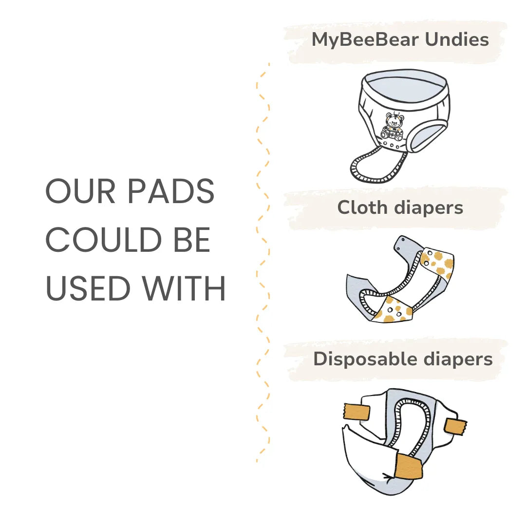 MyBeeBear Reusable Booster Pad (3 counts) - BIG FRENCHIES