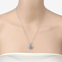 1.76 Carat Genuine Swiss Blue Topaz .925 Sterling Silver Pendant