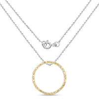 0.30 Carat Genuine Diamond Yellow .925 Sterling Silver Pendant