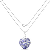 7.00 Carat Genuine Tanzanite .925 Sterling Silver Pendant