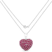 8.58 Carat Genuine Ruby .925 Sterling Silver Pendant