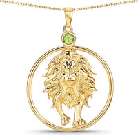 0.24 Carat Genuine Peridot .925 Sterling Silver Pendant